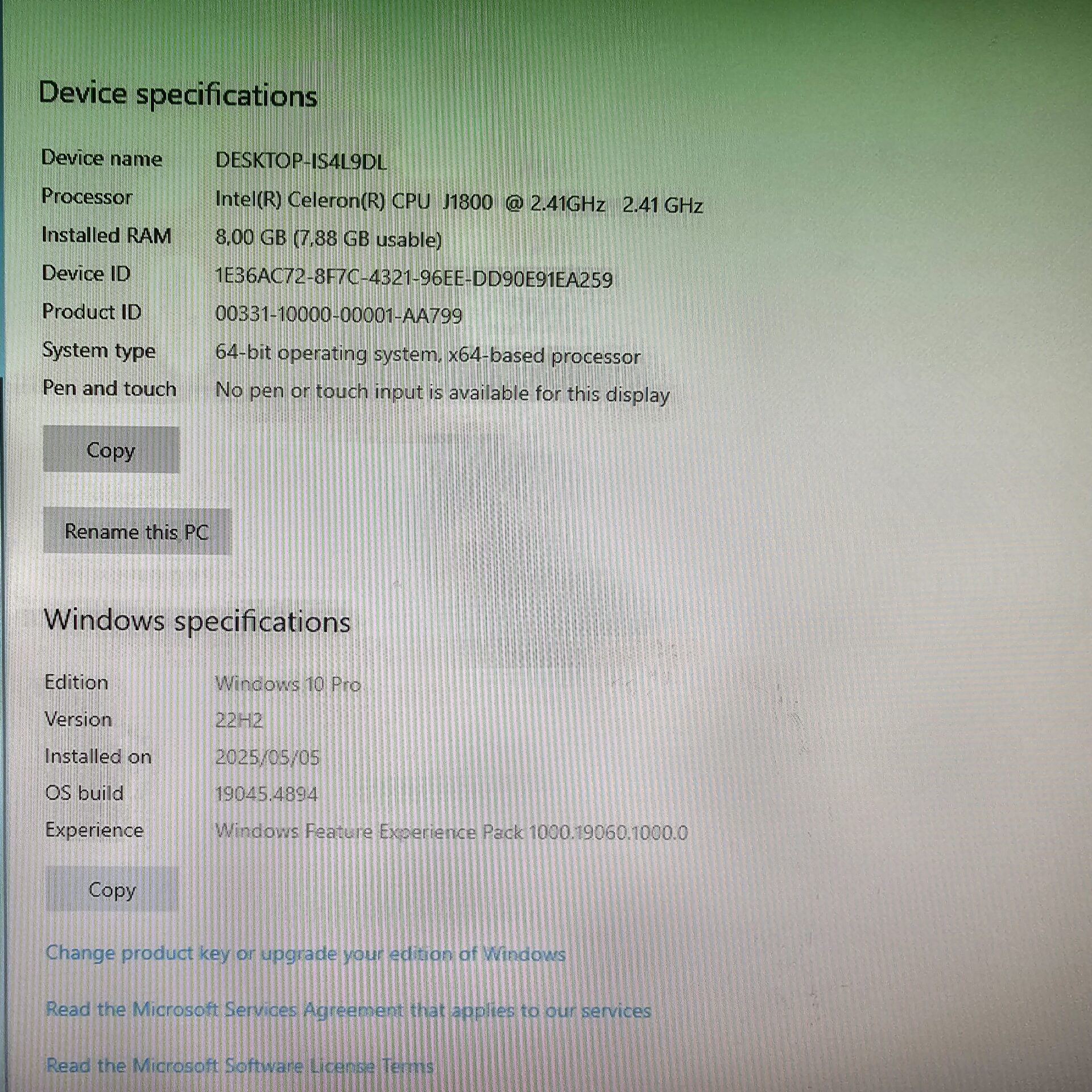 HP 110 Desktop (110-410ni) 8GB DDR3 512GB HDD Black - Image 8