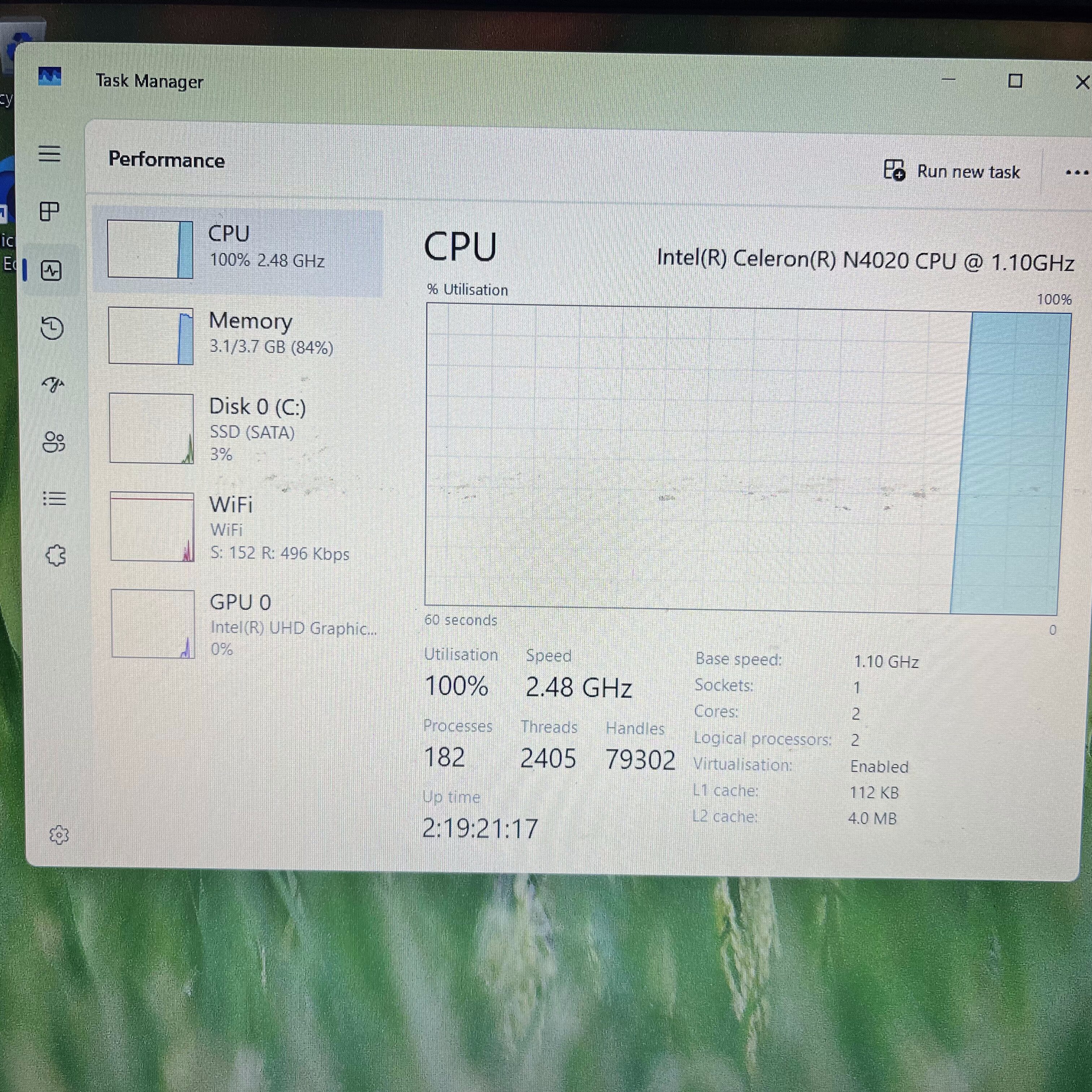 Lenovo IdeaPad 3 15IGL05 "Celeron" 4GB RAM 1TB (SATA) SSD Silver - Cracked Casing - Image 11