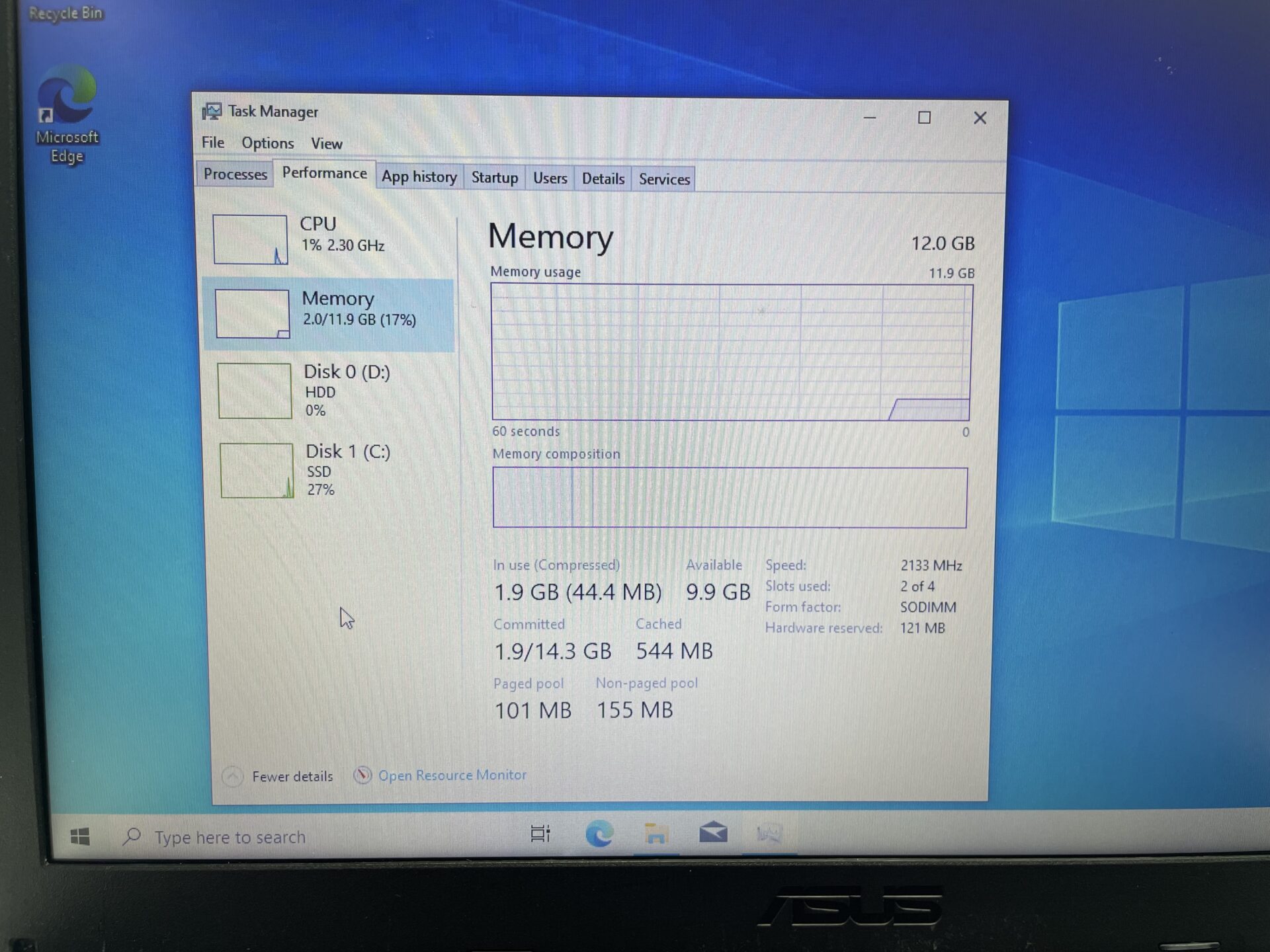 Asus X543UA-I341GT 6th Gen "Core i3" 2.30GHz 12GB RAM 256GB SSD + 1TB HDD Black - Hinge Damage And Minor Bright Spots - Image 12
