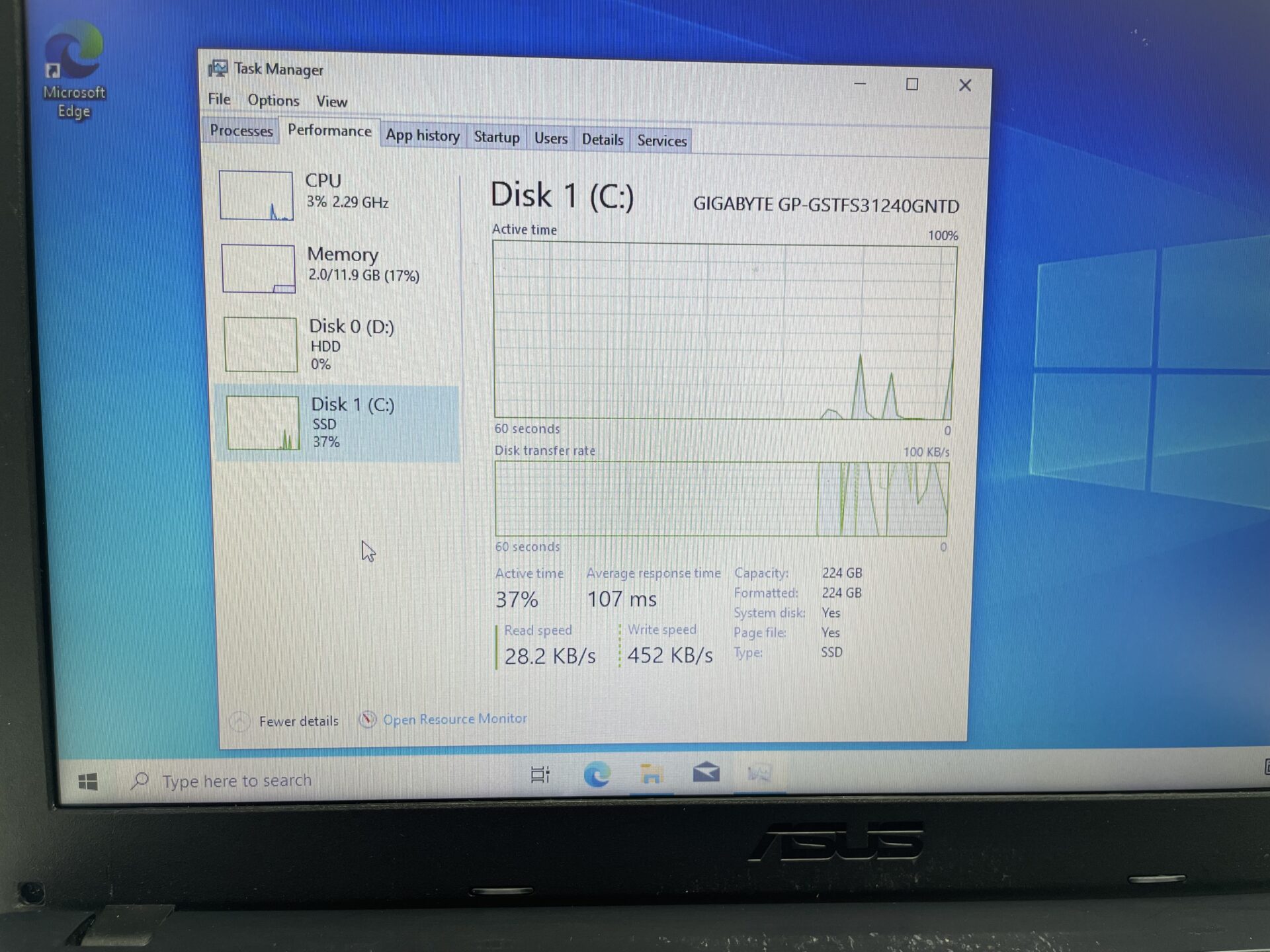 Asus X543UA-I341GT 6th Gen "Core i3" 2.30GHz 12GB RAM 256GB SSD + 1TB HDD Black - Hinge Damage And Minor Bright Spots - Image 14
