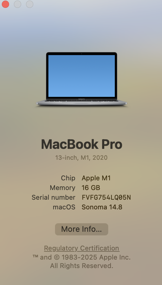 Apple MacBook Pro “M1” 13-inch 8 CPU/8 GPU (2020) 16GB RAM 256GB SSD Space Grey (12 Month Warranty) – Cracked LCD Panel - Image 13