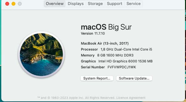 Apple MacBook Air 13-Inch “Core i5” 1.8GHz (2017) 8GB RAM 128GB SSD Silver (Grade C) - Faulty Battery - Image 11