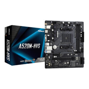 ASRock A520M-HVS AMD AM4 M-ATX Motherboard - Unboxed