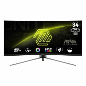 MSI MAG345CQR 34" Curved Gaming Monitor 3440x1440 (UWQHD) VA 1ms 180Hz - Unboxed