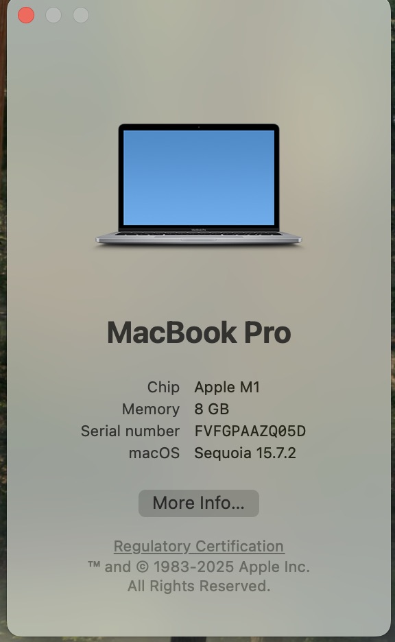 Apple MacBook Pro “M1” 13-inch 8 CPU/8 GPU 8GB RAM 256GB SSD Space Gray (Grade B) - Image 11