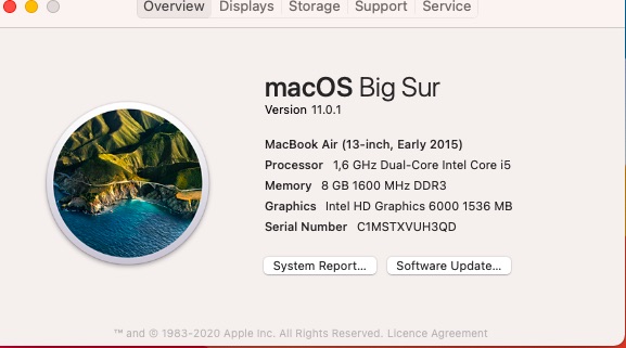 Apple MacBook Air 13-inch “Core i5” 1.60GHz (Early 2015) 8GB RAM 128GB SSD Silver - Image 11