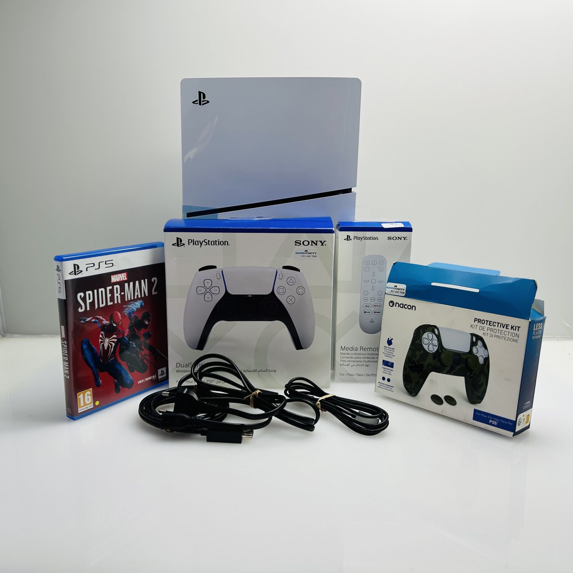 Playstation 5 Slim Physical Edition 1TB White + 2 Controller + HDMI Cable + Power Cable+Media Remote + 1 Game (Grade A) - Image 8