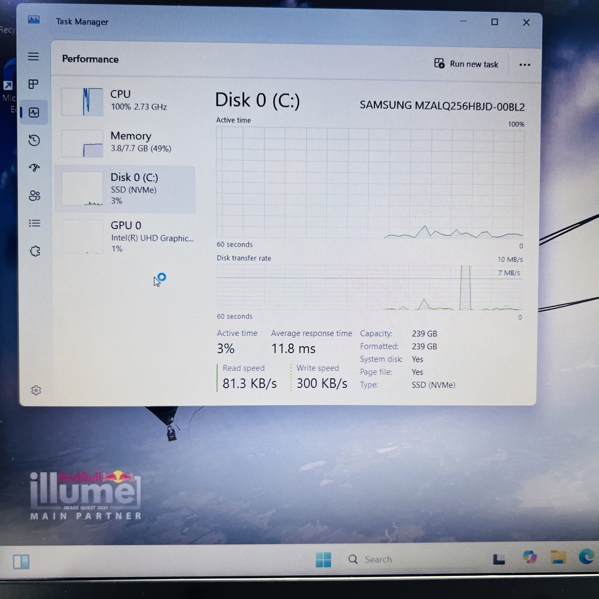 Lenovo Ideapad 1 15AMN7 "Celeron N4020" 1.10GHz 8GB RAM 256GB SSD NVMe Silver (Grade B) - Image 13