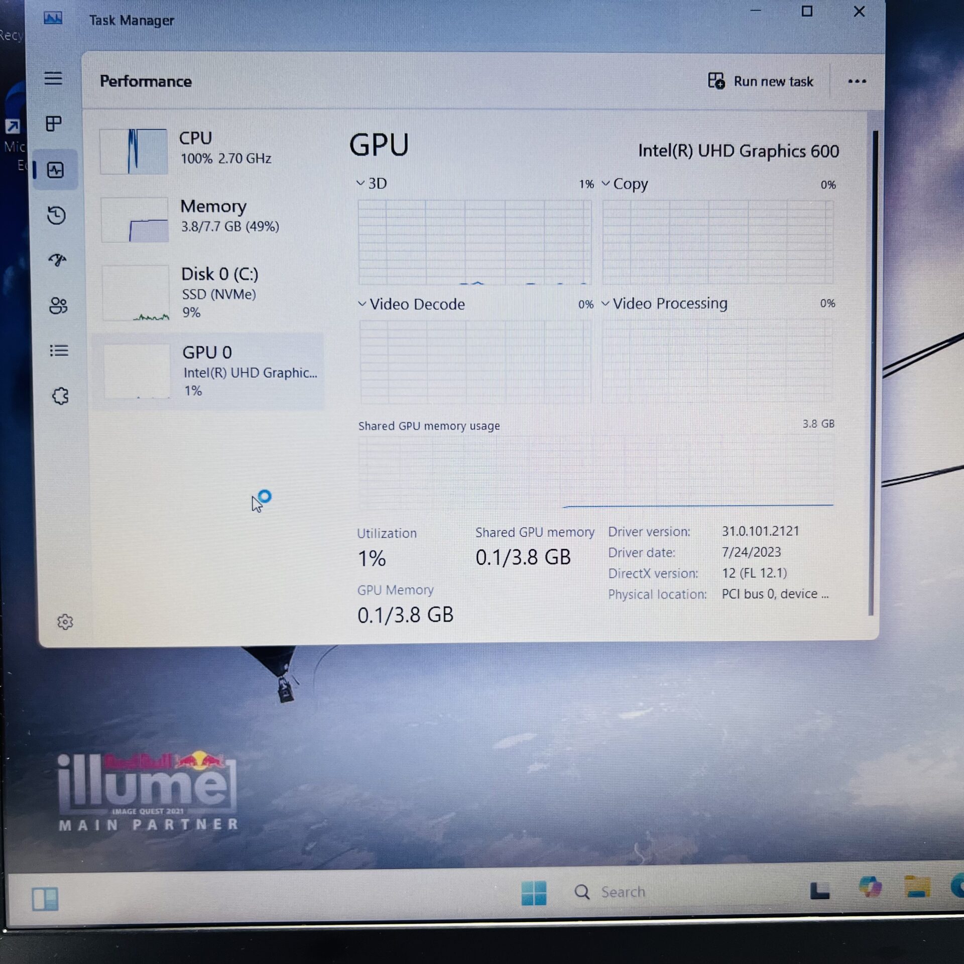 Lenovo Ideapad 1 15AMN7 "Celeron N4020" 1.10GHz 8GB RAM 256GB SSD NVMe Silver (Grade B) - Image 14