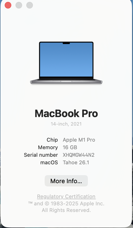 Apple Macbook Pro “M1 Pro” 14-Inch 8 CPU/14 GPU (2021) 16GB RAM 512GB SSD Space Gray – (Grade B) - Image 11