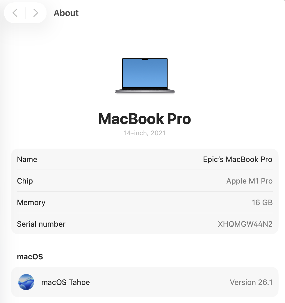 Apple Macbook Pro “M1 Pro” 14-Inch 8 CPU/14 GPU (2021) 16GB RAM 512GB SSD Space Gray – (Grade B) - Image 12