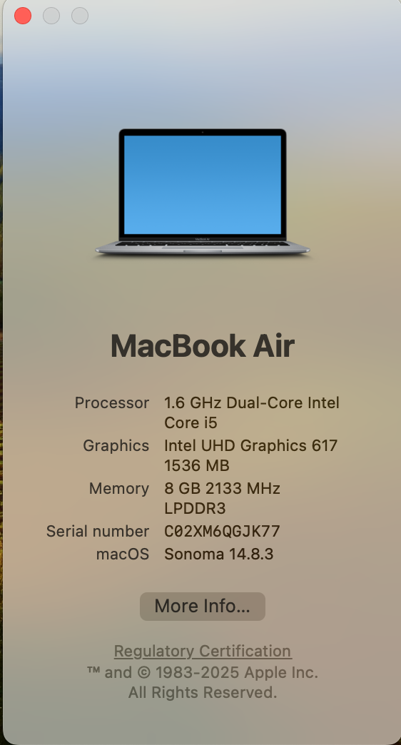 Apple MacBook Air 13-Inch “Core i5” 1.60GHz (Retina, 2018) 8GB RAM 128GB SSD Space Gray (Grade B) - Image 11