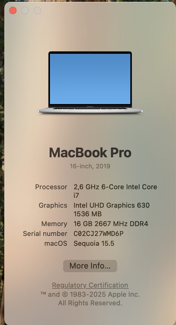 Apple MacBook Pro 16-Inch “Core i7” 2.6GHz (TouchBar/2019) 16GB RAM 512GB SSD Silver (Grade B) - Image 11