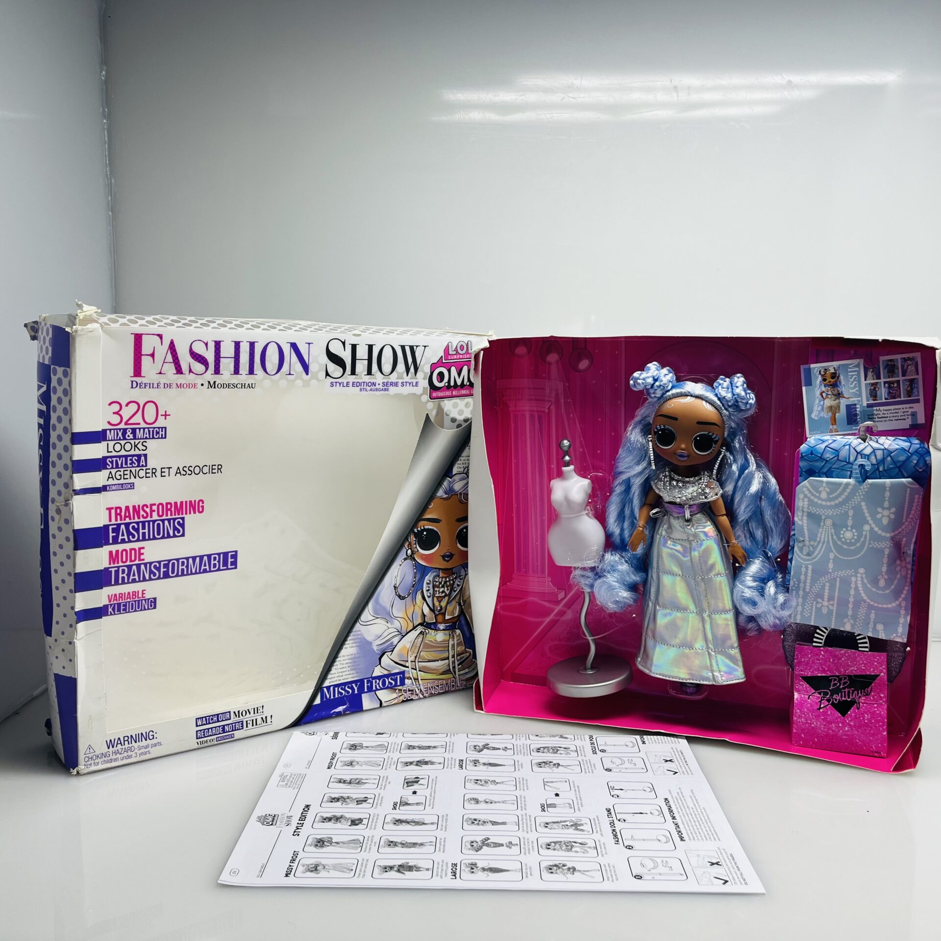 COMBO DEAL: LOL Surprise! OMG Fashion Show Missy Frost Pink + Crayola Color Wonder Mess Free Colouring - Image 2