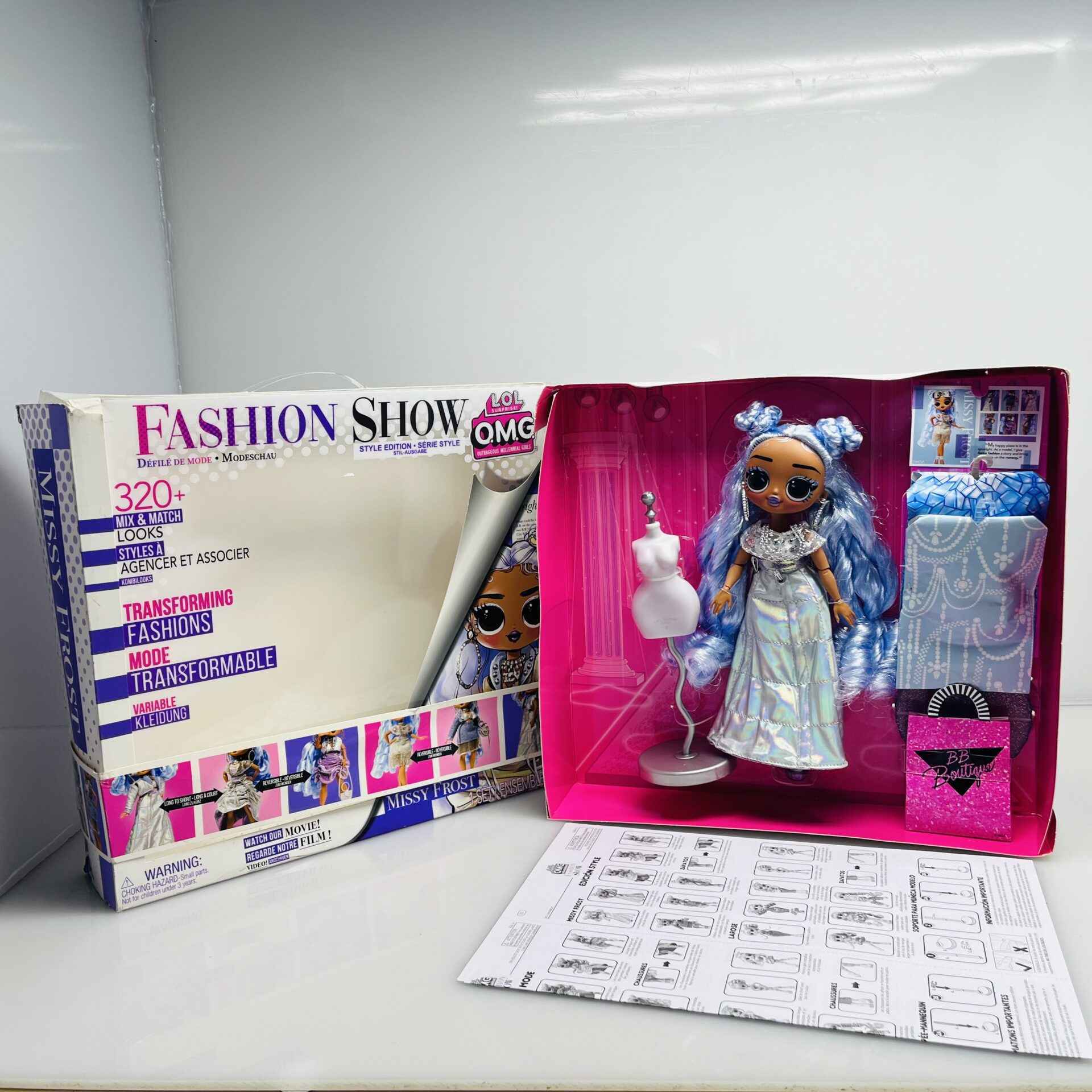 COMBO DEAL: LOL Surprise! OMG Fashion Show Missy Frost Pink + Rainbow High Colour and Create (Condition: Fair) - Image 4