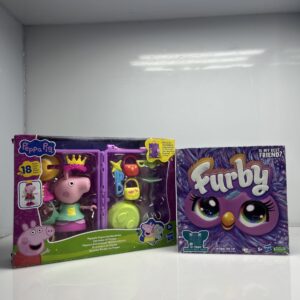 COMBO DEAL: Hasbro Furby (Purple) + Peppa Pig Wardrobe Playset Bundle (Condition: Good)