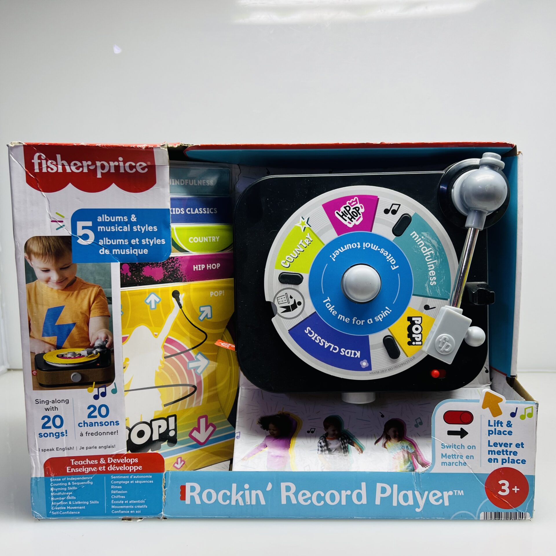 COMBO DEAL: Fisher-Price Rockin’ Record Player and Kids Hits Hit Pad Music (Condition: Excellent) - Image 2