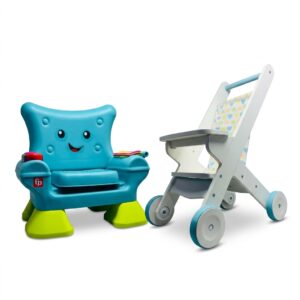 COMBO DEAL: Melissa and Doug Play Push Chair + Fisher-Price Smart Stages Chair (Condition: Good)