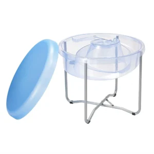 EDX Education Round Water Tray with Lid 75cm Blue - 2 Foot Fittings Broken (Condition: Good)