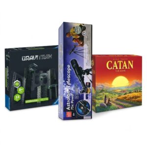 COMBO DEAL: Edu-Toys Astrolon Telescope 75x, Catan Board Game And GraviTrax PRO Combo (Condition: Good)