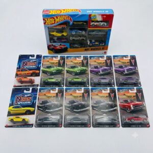 COMBO DEAL: Mattel Hot Wheels Silver Series And Neon Speeder + 10-Car Pack (Condition: Good)