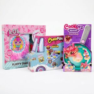 COMBO DEAL: L.O.L. Surprise! Fluffy Diary Set + Cookeez Makery Pancake Treats + Zap Chef ChocoFun Combo Deal (Condition: Good)
