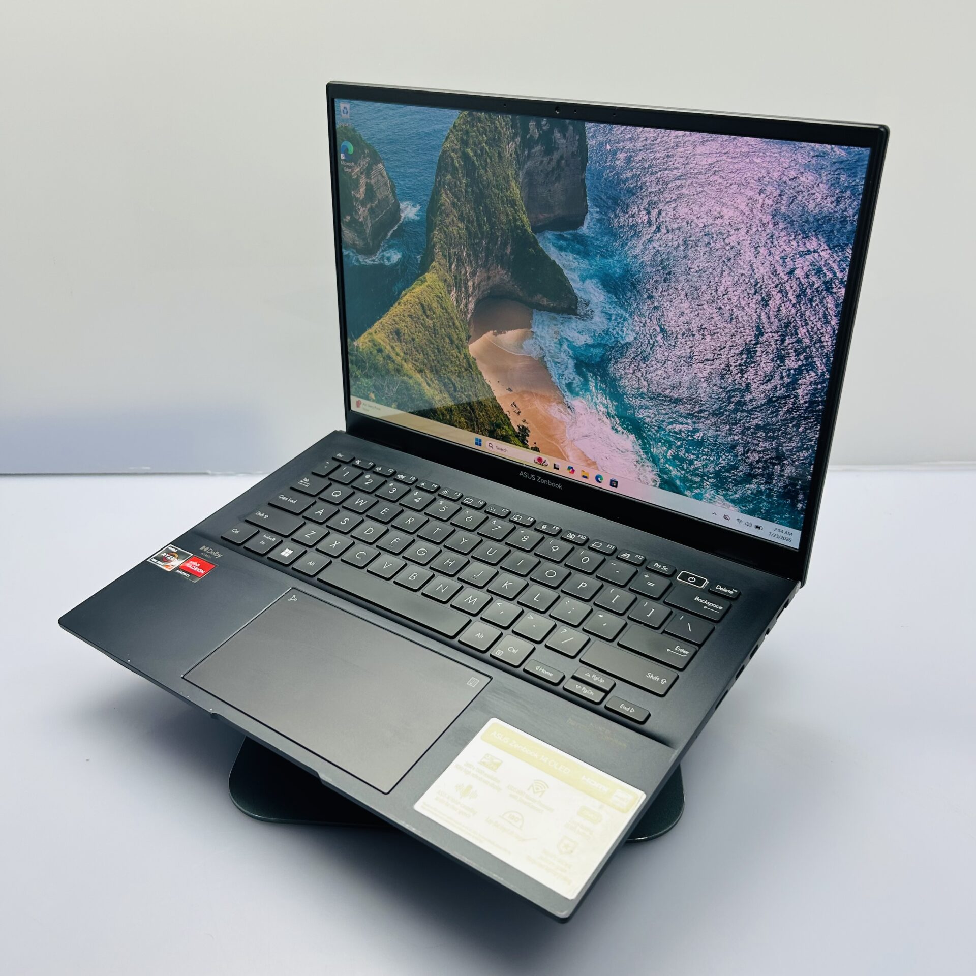 Asus Zenbook 14 UM3402Y "Ryzen 7" 2.00 GHz 8GB RAM 256GB NVMe SSD Ponder Blue + Kumara Mechanical Gaming Keyboard (Condition: Good) - Image 4