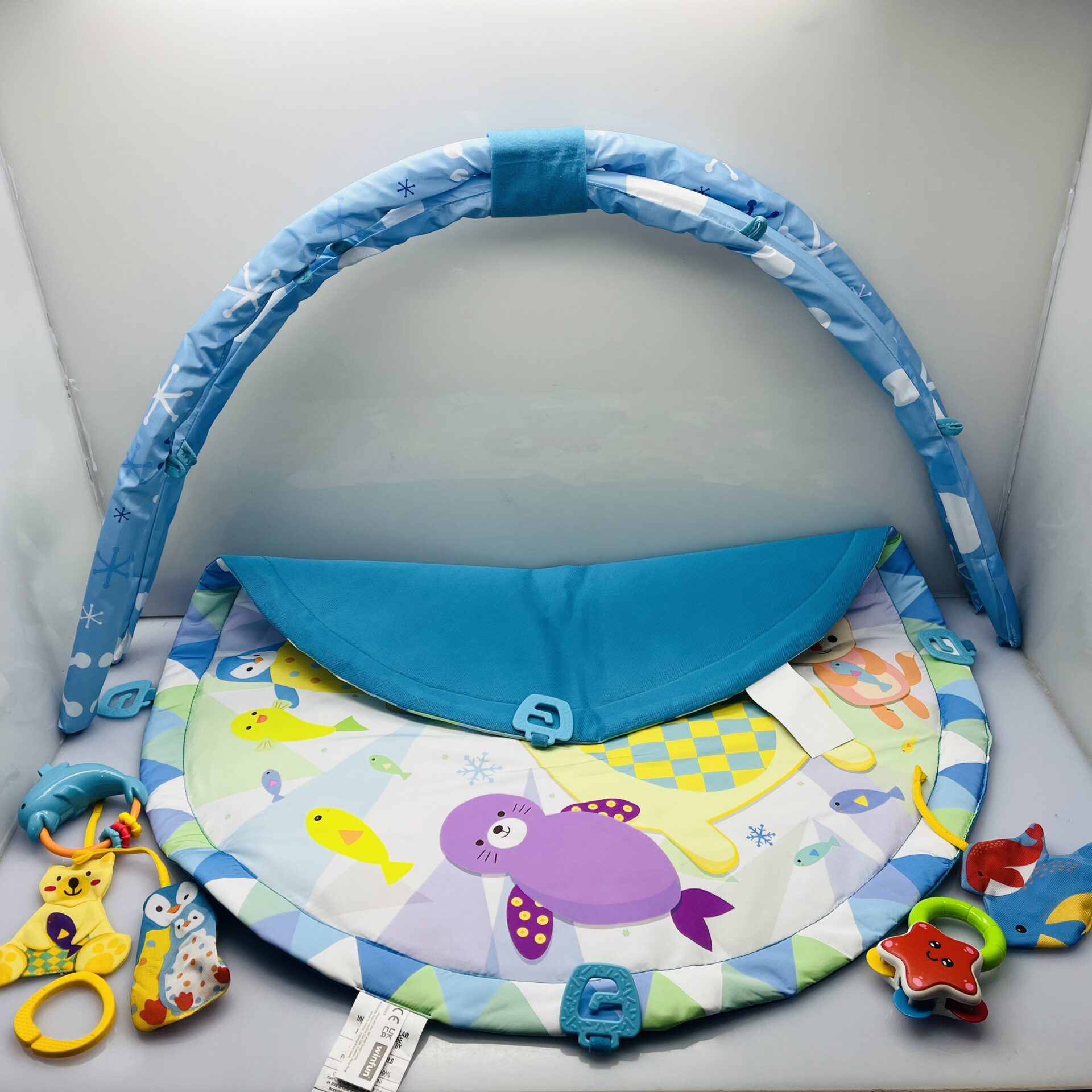 COMBO DEAL: Fisher-Price 3-in-1 Rainforest Sensory Gym + Winfun Polar Fiesta Playmat + Clementoni Baby: My First Car (Condition: Good) - Image 2