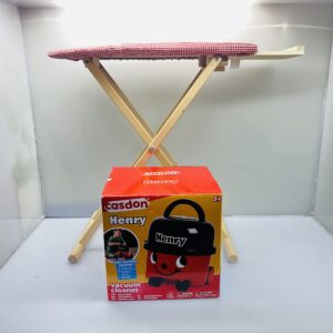 COMBO DEAL: Viga Wooden Ironing Board + Casdon Henry Vacuum Cleaner (Condition: Good)