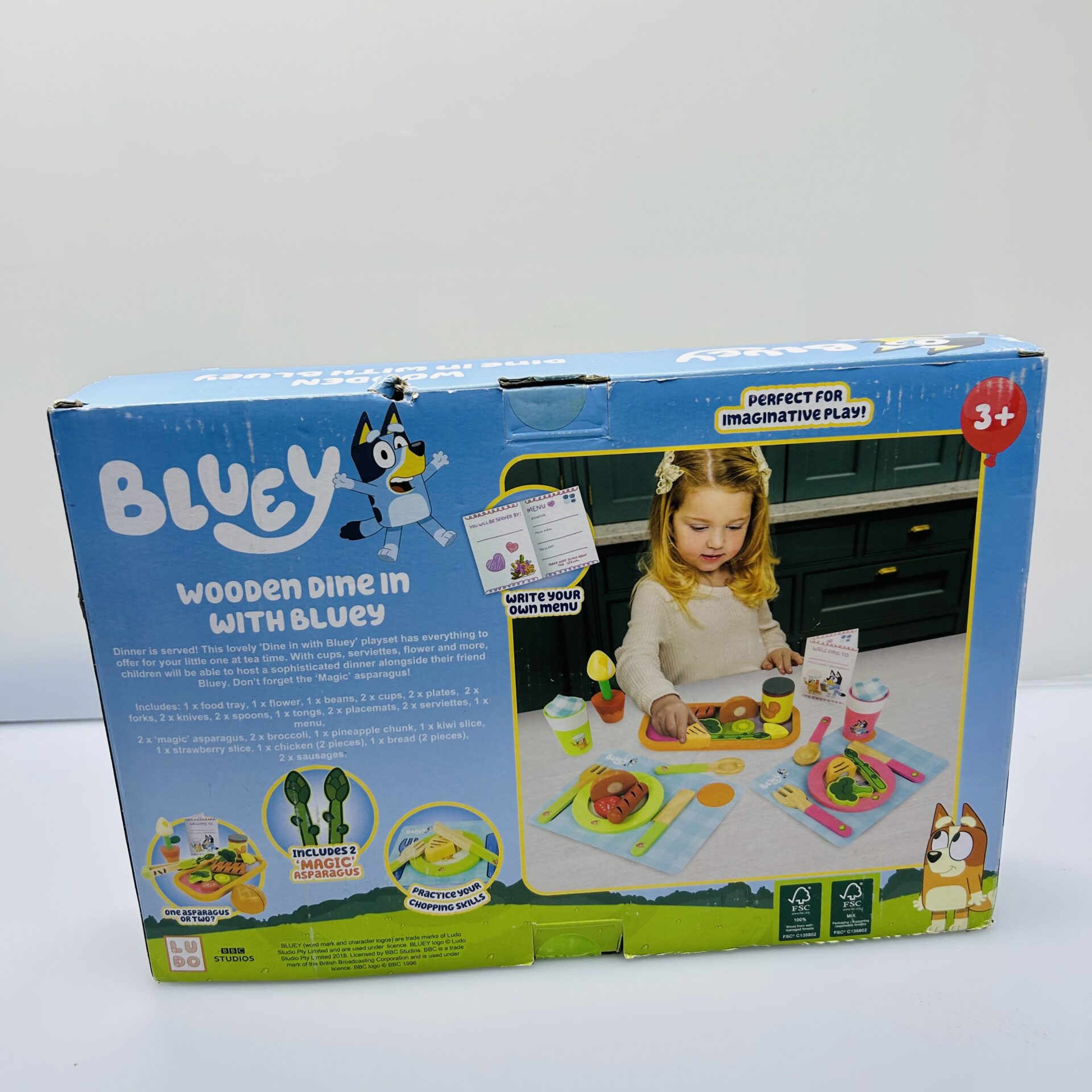 COMBO DEAL: Bluey Wooden Combo Set - Dine In, Picnic Set and Tumbling Tower (Condition: Good) - Image 5