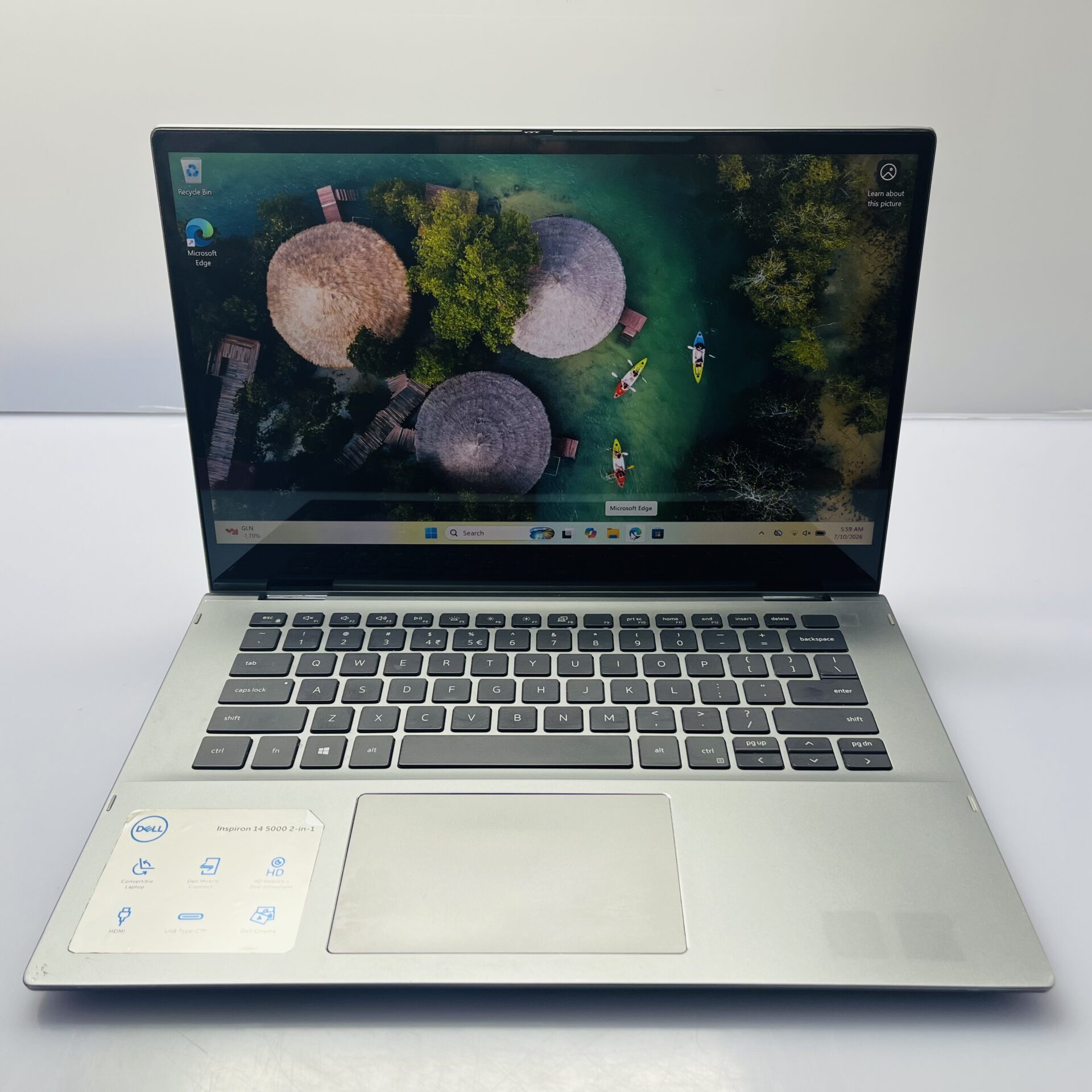 Dell Inspiron 14 2-in-1 "Intel Core i7 11th Gen" 2.80GHz 16GB RAM 512GB SSD Silver (Condition: Good) - Image 2