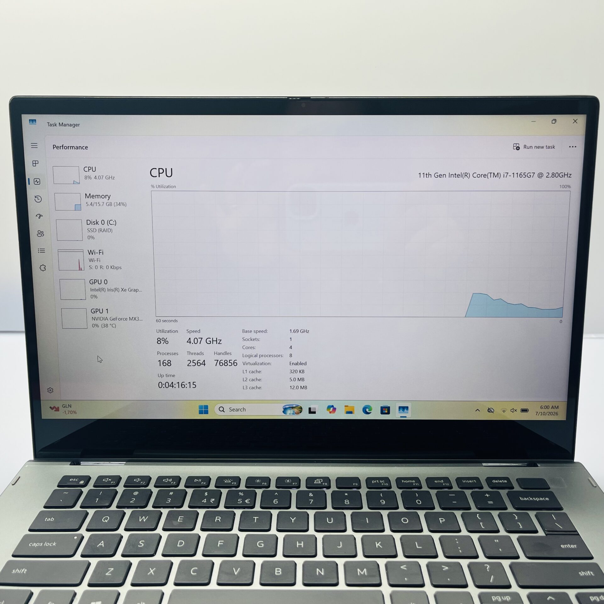 Dell Inspiron 14 2-in-1 "Intel Core i7 11th Gen" 2.80GHz 16GB RAM 512GB SSD Silver (Condition: Good) - Image 6