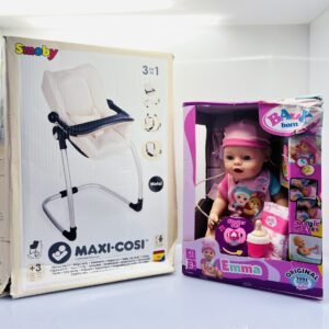 COMBO: Smoby Maxi-Cosi 3in1 and Baby Born Emma Doll (Condition: Good)