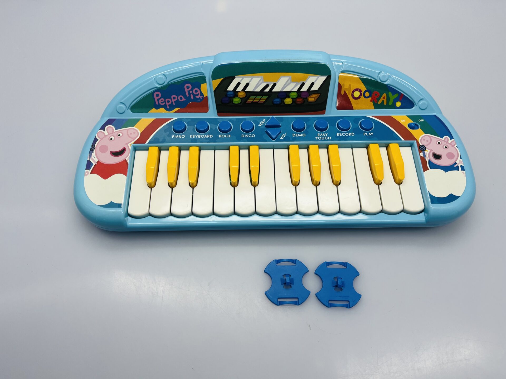COMBO DEAL: Peppa Pig Electronic Toy Keyboard + Eichhorn Toys Wooden Rainbow Stacking Blocks + Tooky Toy Birthday Cake Set (Condition: Good) - Image 2