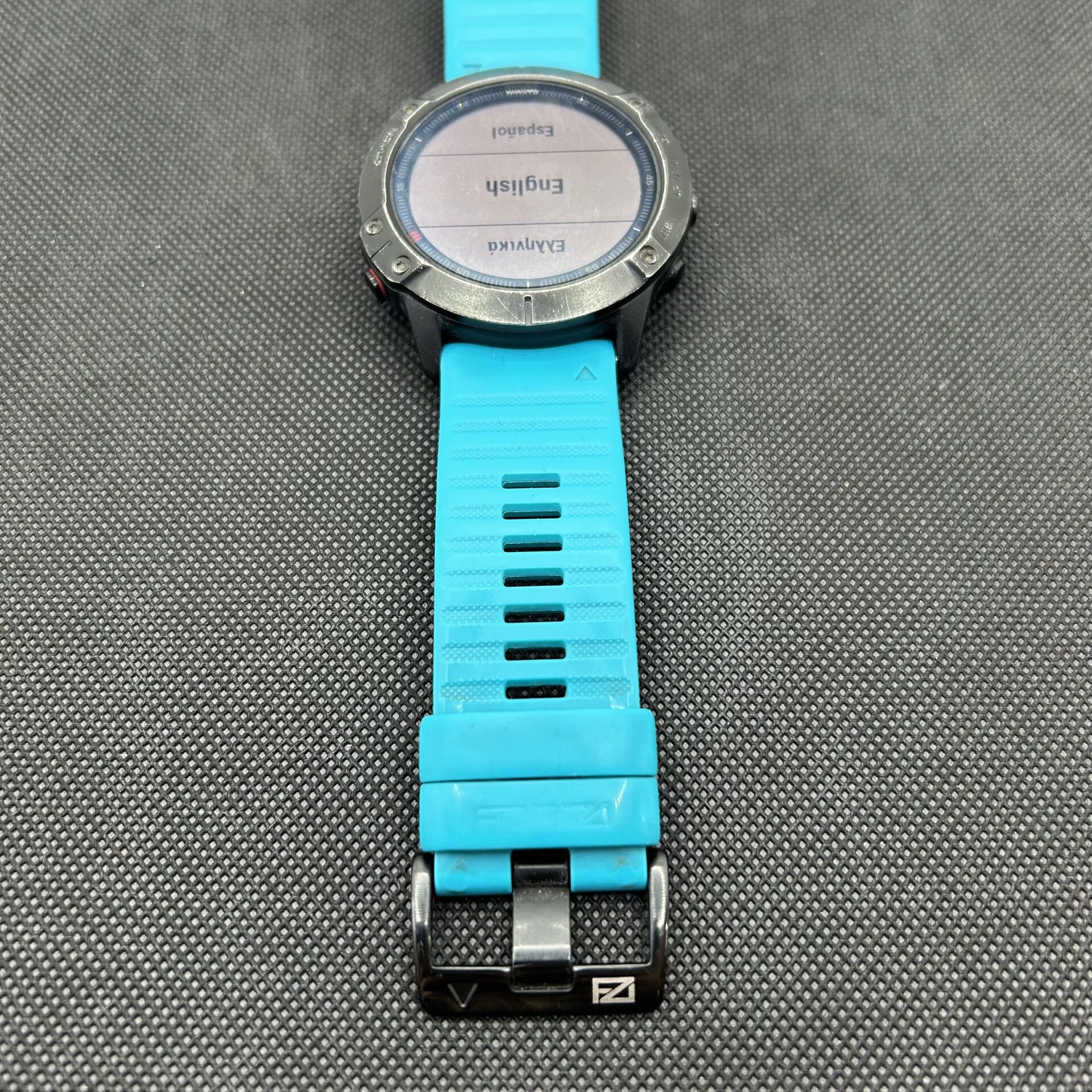 Garmin Fenix 6X Pro Black With Blue Straps (Condition: Good) - Image 3