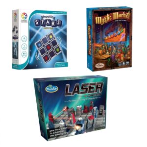 COMBO DEAL: Thinkfun Laser Chess, Smart Games Shooting Stars And Thinkfun Mystic Market (Condition: Brand New)