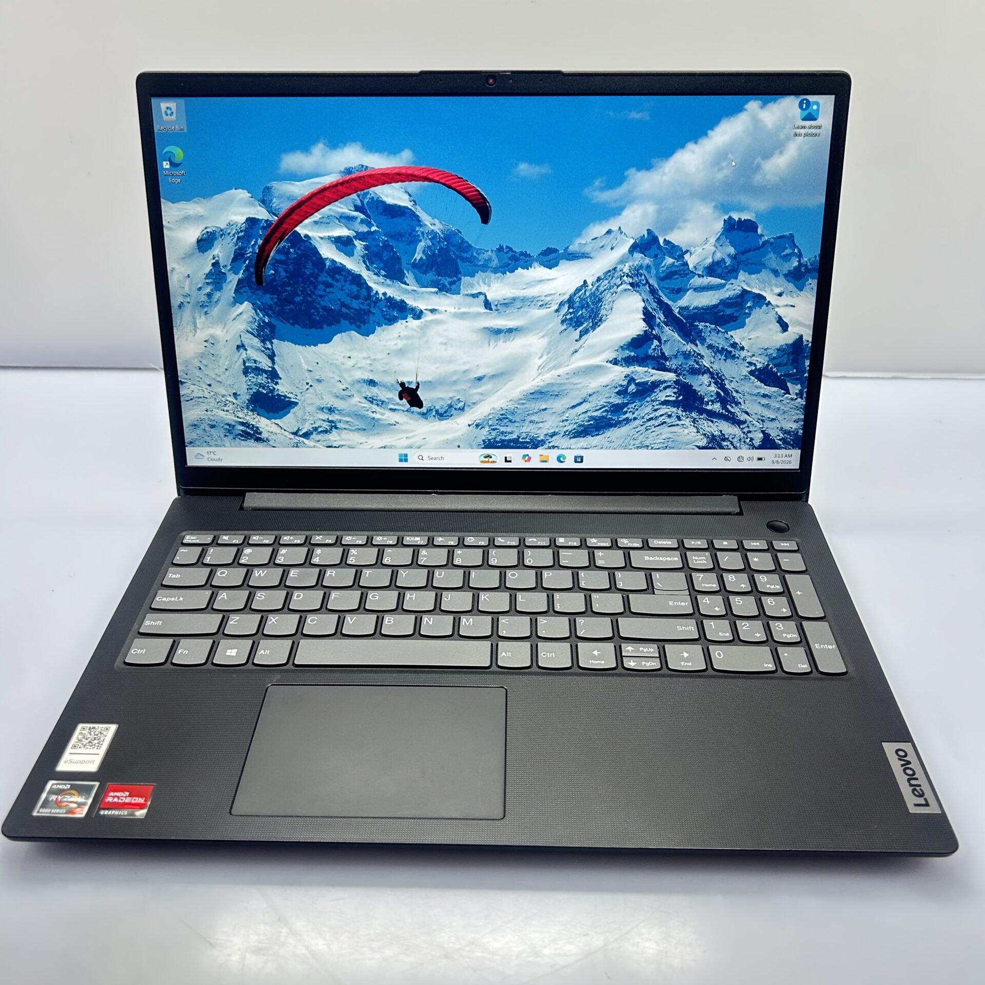 Lenovo V15 G2 ALC "Ryzen 5" 2.10GHz 12GB RAM DDR4 256GB NVMe SSD Black (Condition: Good) - Image 2