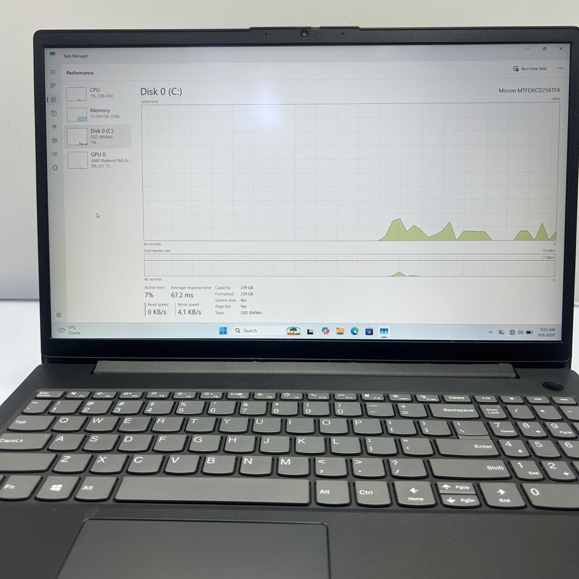 Lenovo V15 G2 ALC "Ryzen 5" 2.10GHz 12GB RAM DDR4 256GB NVMe SSD Black (Condition: Good) - Image 9