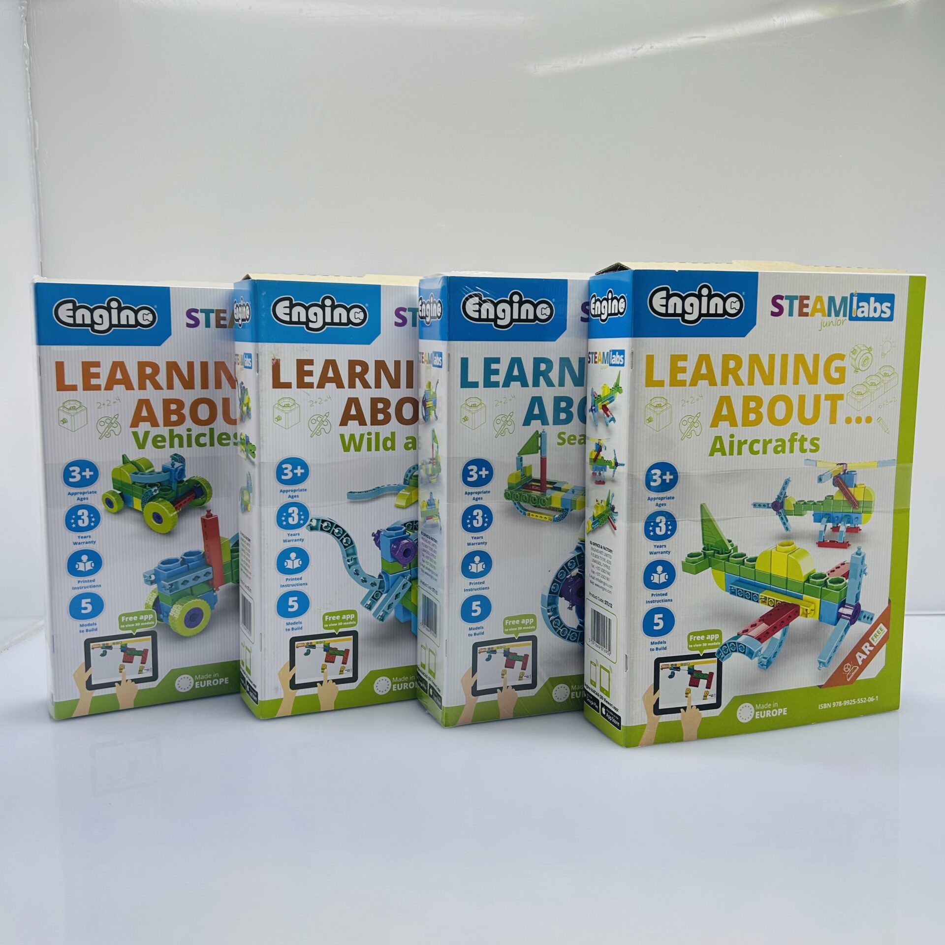 COMBO DEAL: Engino Steam Labs Junior Learning About Aircrafts + Engino Steam Labs Junior Learning About Vehicles + Engino Steam Labs Junior Learning About Wild Animals + Engino Steam Labs Junior Learning About Sea Adventures (Condition: Brand-New) - Image 2
