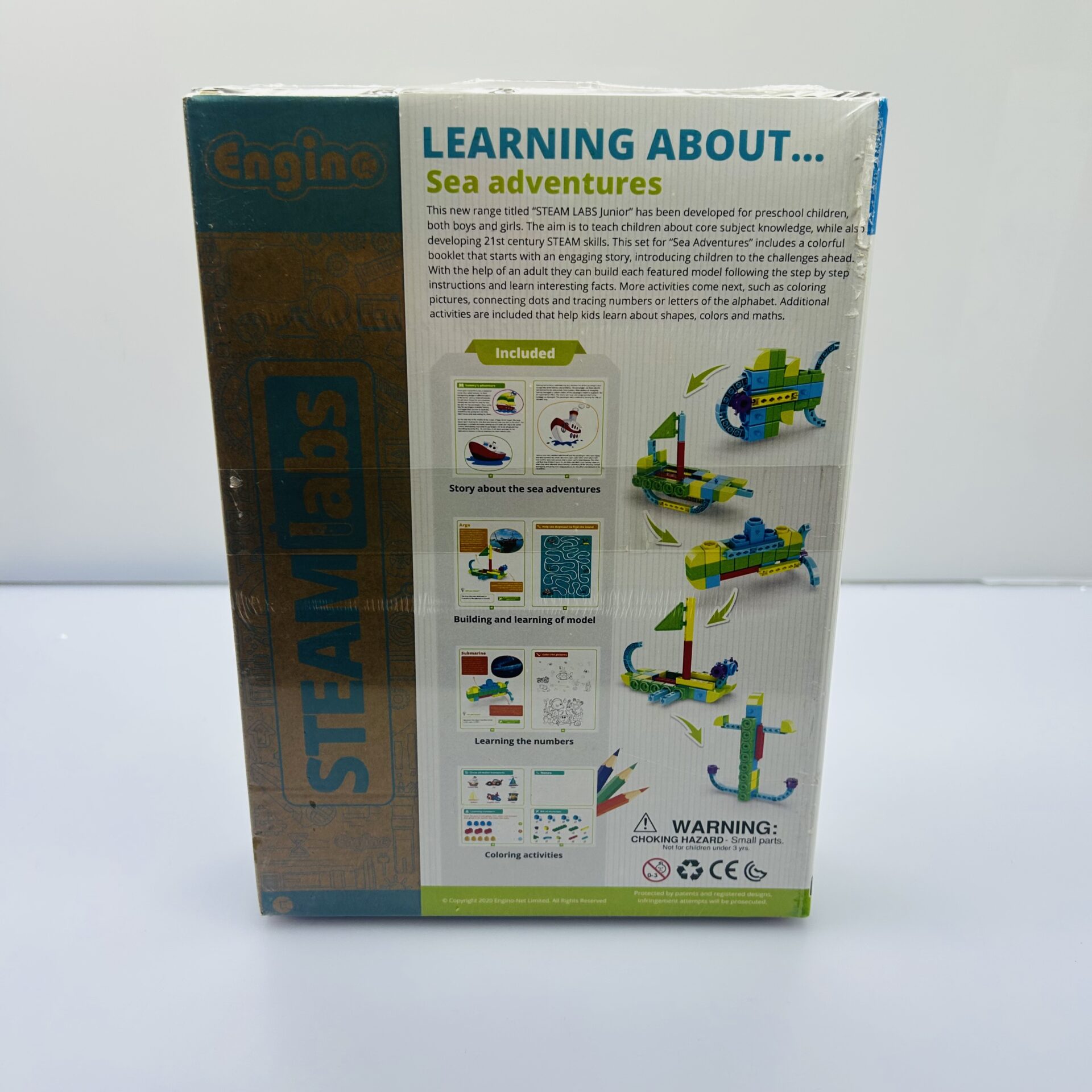 COMBO DEAL: Engino Steam Labs Junior Learning About Aircrafts + Engino Steam Labs Junior Learning About Vehicles + Engino Steam Labs Junior Learning About Wild Animals + Engino Steam Labs Junior Learning About Sea Adventures (Condition: Brand-New) - Image 8
