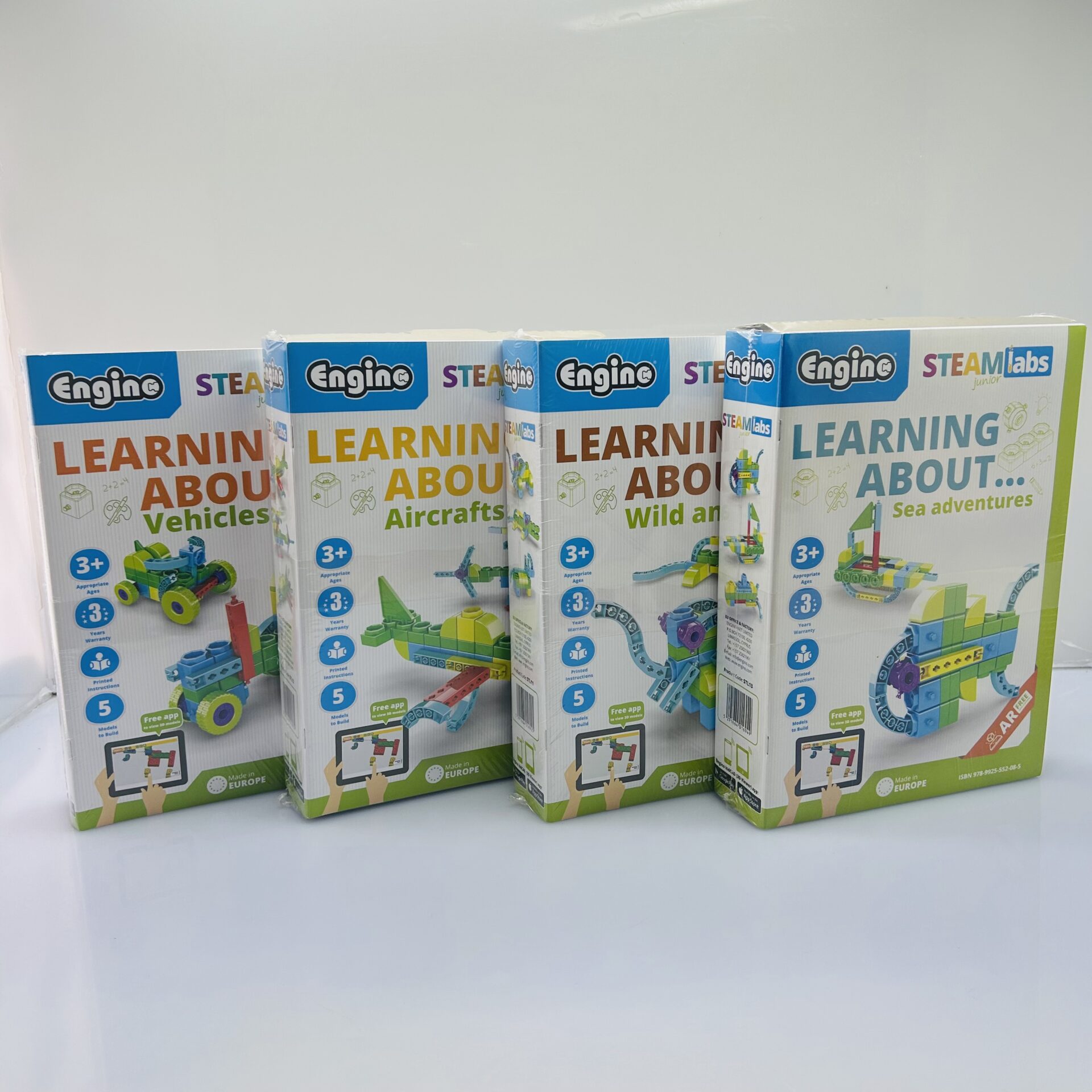 COMBO DEAL: Engino Steam Labs Junior Learning About Aircrafts + Engino Steam Labs Junior Learning About Vehicles + Engino Steam Labs Junior Learning About Wild Animals + Engino Steam Labs Junior Learning About Sea Adventures (Condition: Brand-New) - Image 2