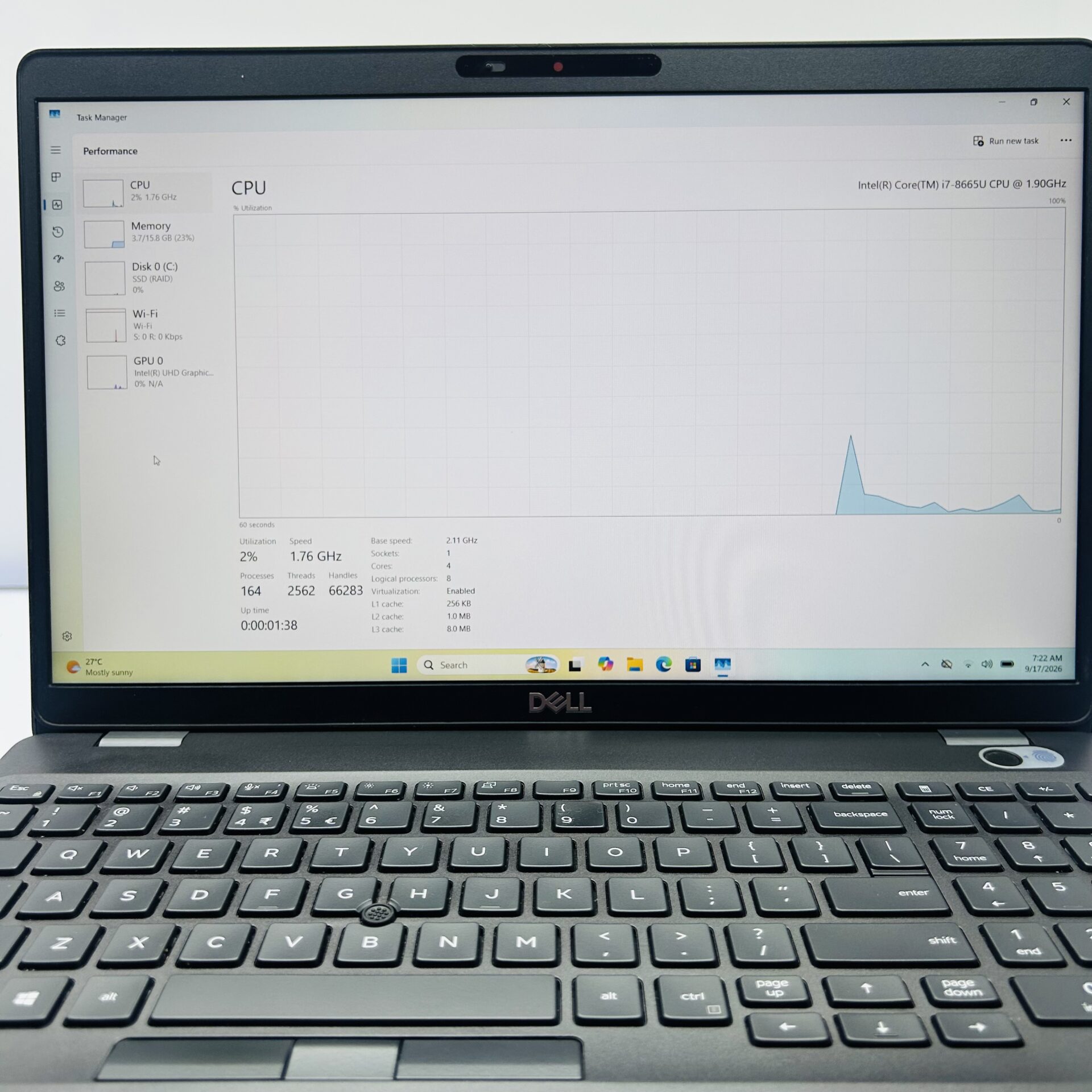 Dell Latitude 5500 "Core i7 8th Gen" 1.90GHz 16GB RAM 512GB SSD Black (Condition: Good) - Image 7