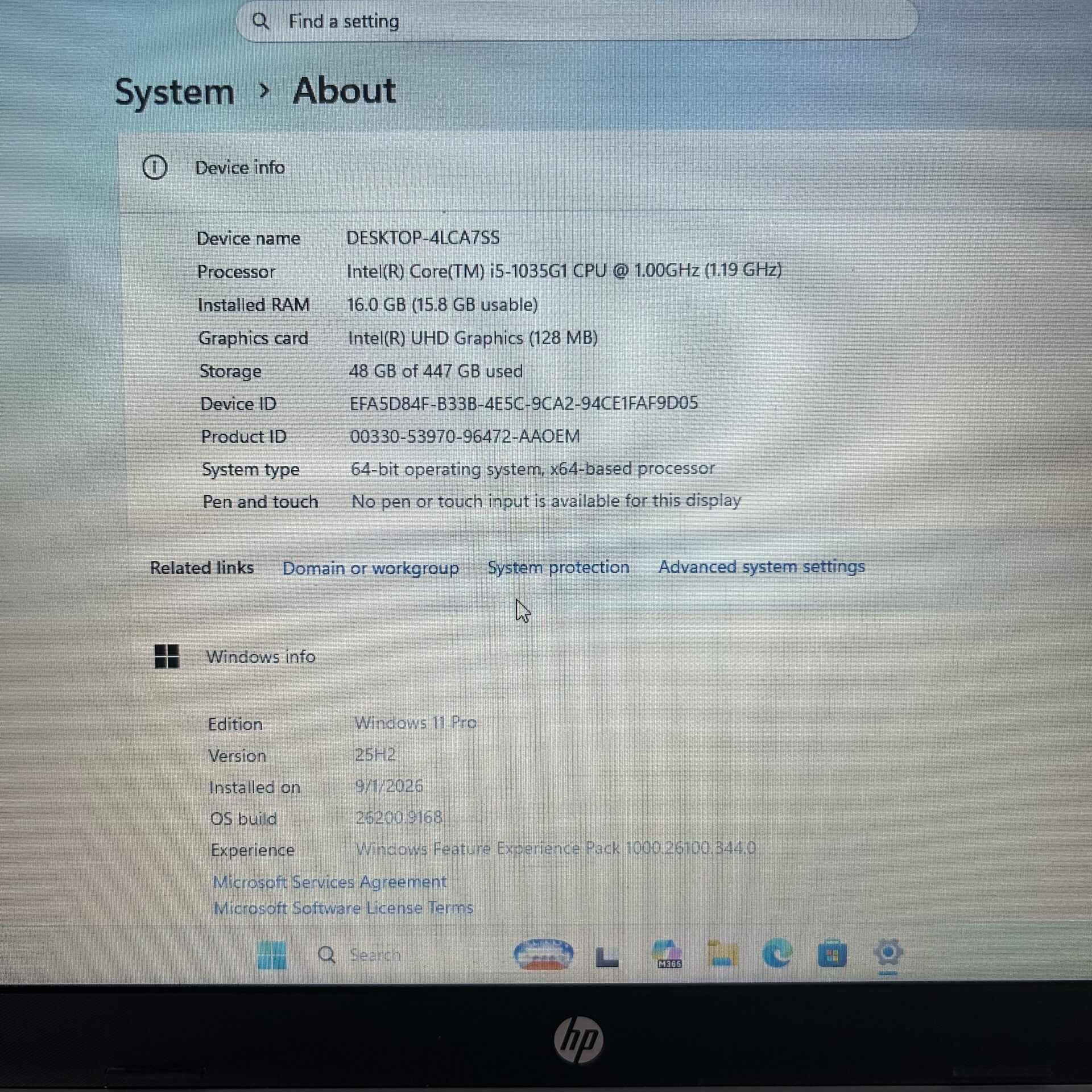 HP 250 G8 10th Gen “Core i5” 1.19GHz 16GB RAM 512GB SSD Asteroid Silver (Condition: Good) - Image 7