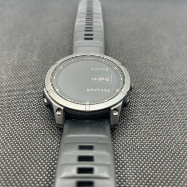 Garmin Fenix E Slate Grey Steel with Black Silicone Band (Condition: Good) - Image 6