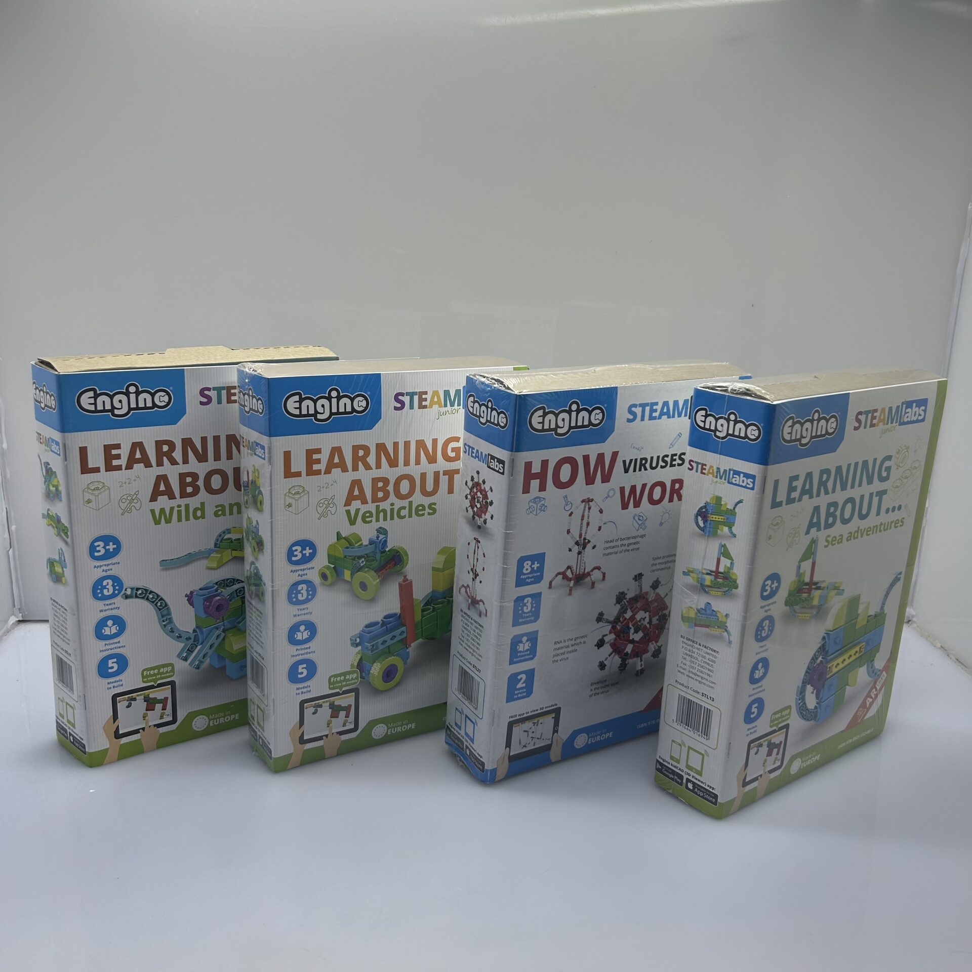 COMBO DEAL: Engino STEAM Labs Junior - Sea Adventures, Vehicles, Wild Animals, How Viruses Work (Condition: Brand New) - Image 7