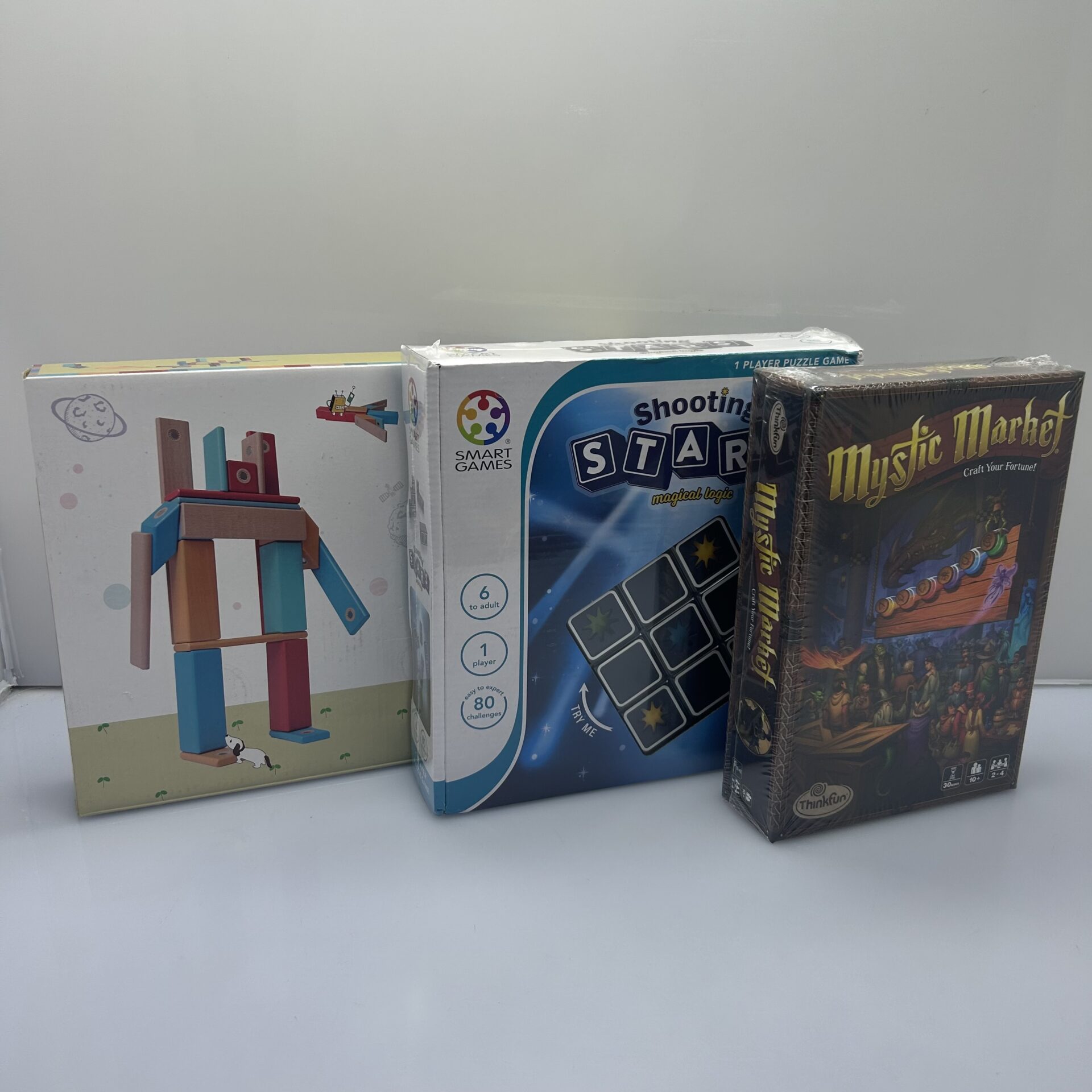 COMBO DEAL: Thinkfun Mystic Market, Smart Games Shooting Stars And Magplayer Magnetic Power (Condition: Good) - Image 2