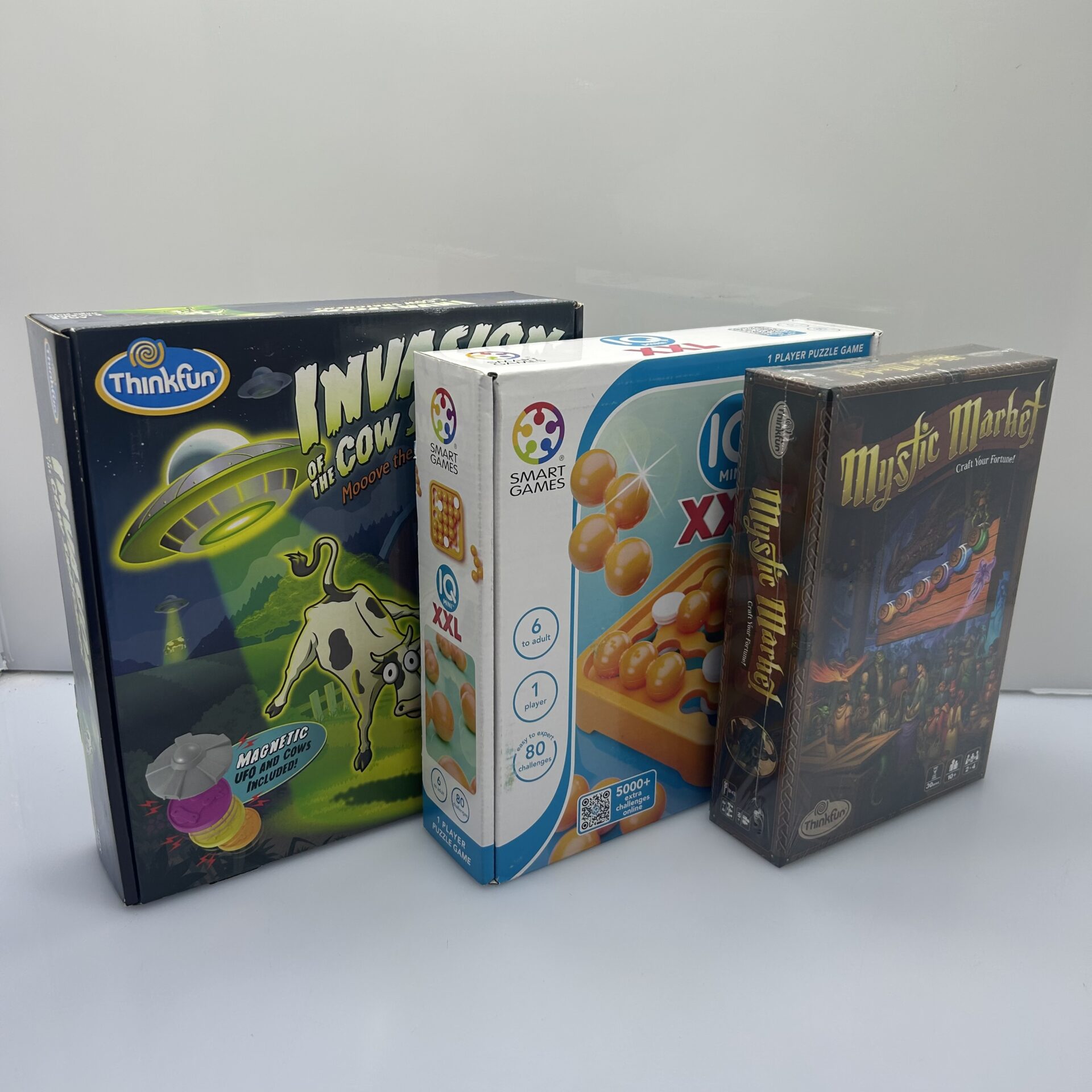 Smartgames Mini IQ XXL + ThinkFun Mystic Market + ThinkFun Invasion of the Cow Snatchers Combo (Condition: Brand New) - Image 2