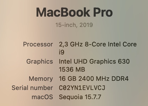 Apple MacBook Pro 15-inch "Core i9" 2.6GHz (Touch bar/2018) 16GB RAM 512GB SSD Silver (Condition: Good) - Image 13
