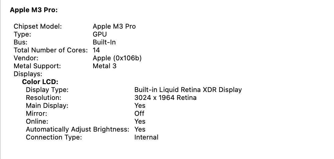 Apple MacBook Pro 14-inch "M3 Pro" 11 CPU/ 14 GPU 18GB RAM 512GB SSD Space Black (Condition: Good) - Image 14