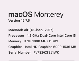 Apple MacBook Air 13-inch "Core i5" 1.8GHz (2017) 8GB RAM 128GB SSD Silver (Condition: Good) - Image 14